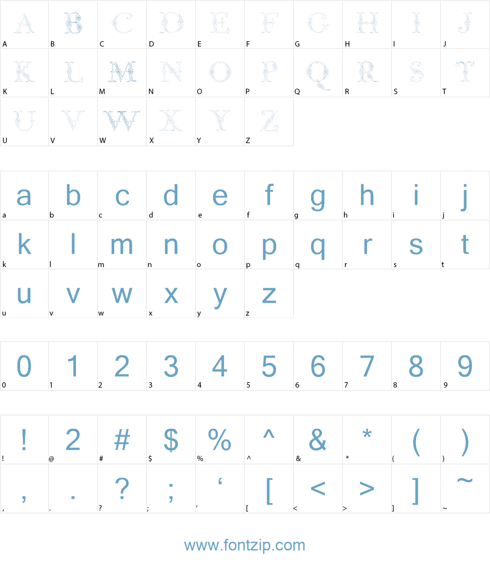 Jaggard Two Font Character